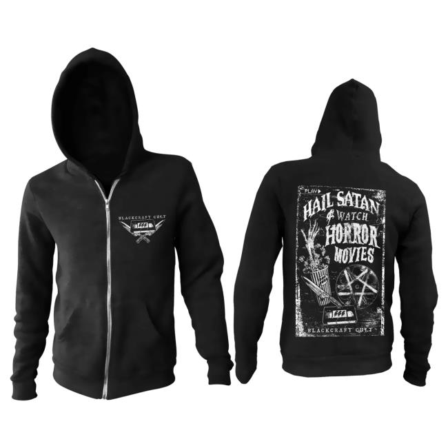 Blackcraft Cult Clothing Store BlackcraftCult Vhs Horror - Zip Up Crew neck Sweatshirt
