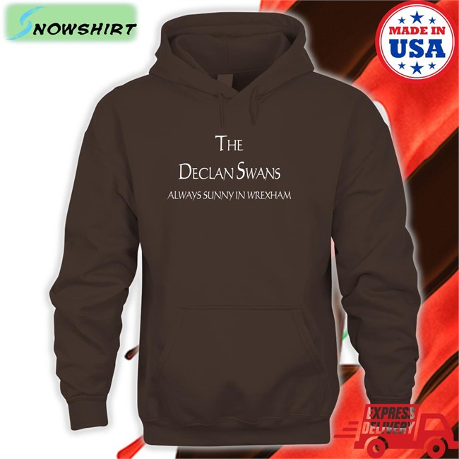 Fanbace Merch The Declan Swans Always Sunny In Wrexham Sweatshirt Michael Hett The Declan Swans Always Sunny In Wrexham Shirt Black