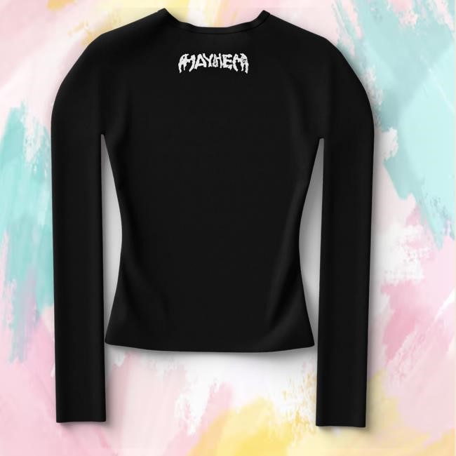 Official Lady Gaga Merch Store Lady Gaga Broken Glass Fitted Long Sleeve Tees Ladygaga