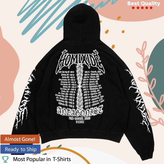 Official Playboi Carti Merch Store Homixide Gang HXG Beeno & Meechie Tour Pullover Hoodie