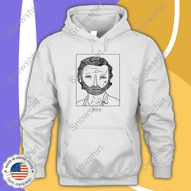 Badly Drawn Celebs Shop Badly Drawn Rick Grimes Walking Dead Sweatshirt Ricksprickk