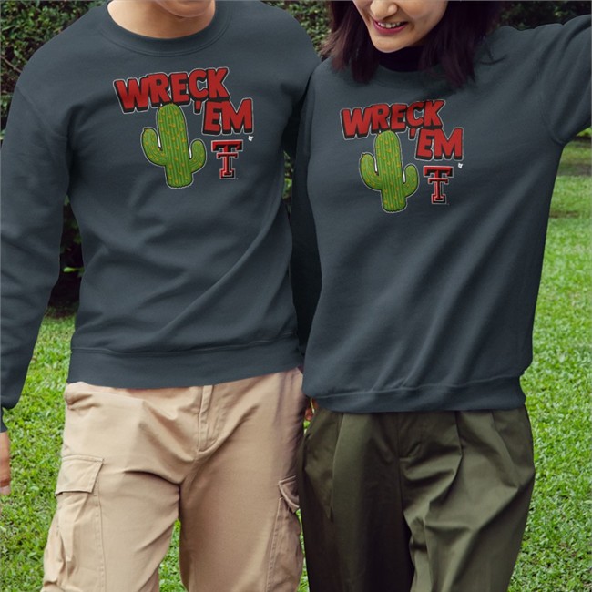Wreck 'Em Cactus T Shirt Texas Tech Red Raiders Football Wreck 'Em Cactus Sweatshirt