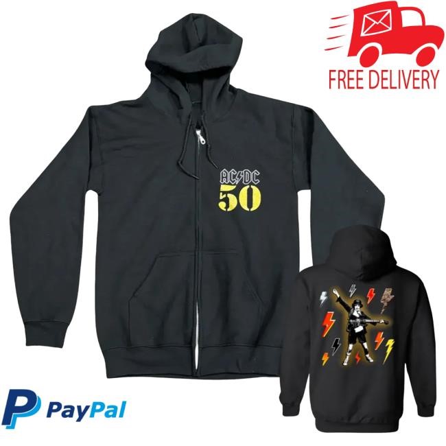 Official Ac Dc Merch Store AC/DC 50 Years Of High Crew Ac Dc Shop Acdc Clothing