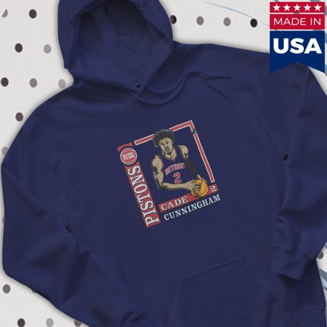 Official Detroit Pistons Wax Pack Cade Cunningham Tee Detroit Pistons Wax Pack Cade Cunningham Hooded Sweatshirt