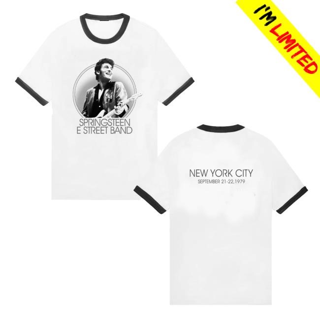 Officia Bruce Springsteen Merch Store Retro Ringer No Nukes T-Shirt