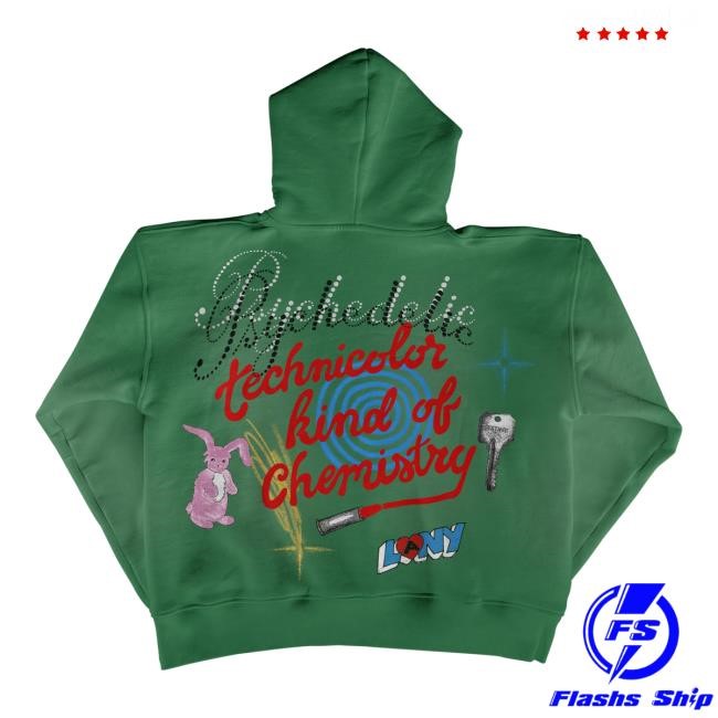 Official This Is Lany Merch Store Green "Sketched" Zip Hooded Sweatshirt