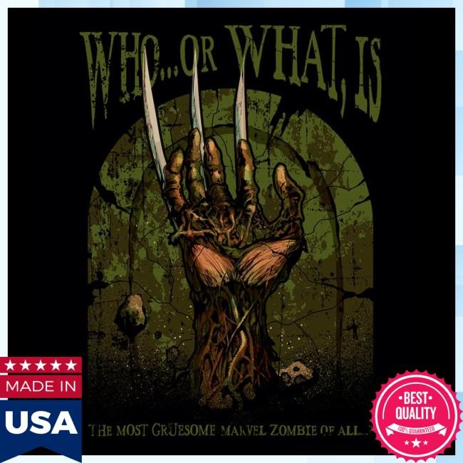 Official Heroes and Villains Merch Store Shop Marvel Zombies Wolverine's Hand Tshirt Heroes & Villains
