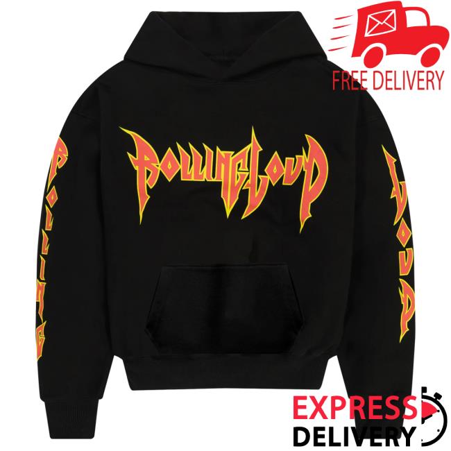 Official Rolling Loud Merch Store Rolling Loud Double Layer Heavyweight Distressed Hoody Rolling Loud Apparel Clothing Shop RollingLoud