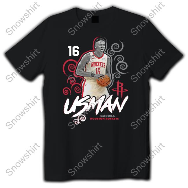 Fanatics Merch Usman Garuba Houston Rockets Player Name & Number Competitor Hoodie