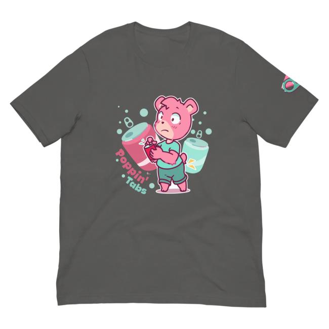 Official Pretend Again Poppin' Tabs! T Shirt Grey (Owo / Oh Woah Shirt) Pretendagain