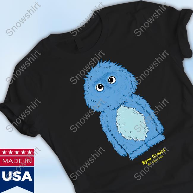 Official Ed Sheeran Blue Monster Eyes Closed Tee Shirt