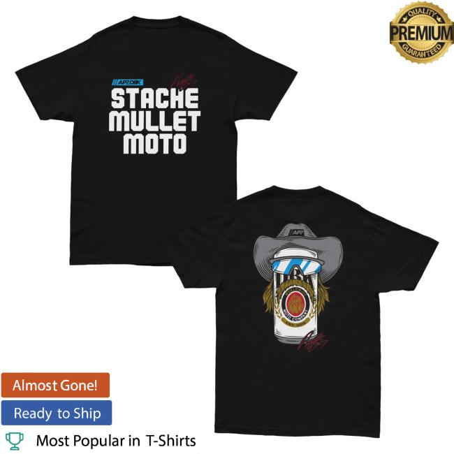 Official Aaron Plessinger Merch Dirt Bike Kidz Stache Mullet Moto - Ap7 T-Shirt