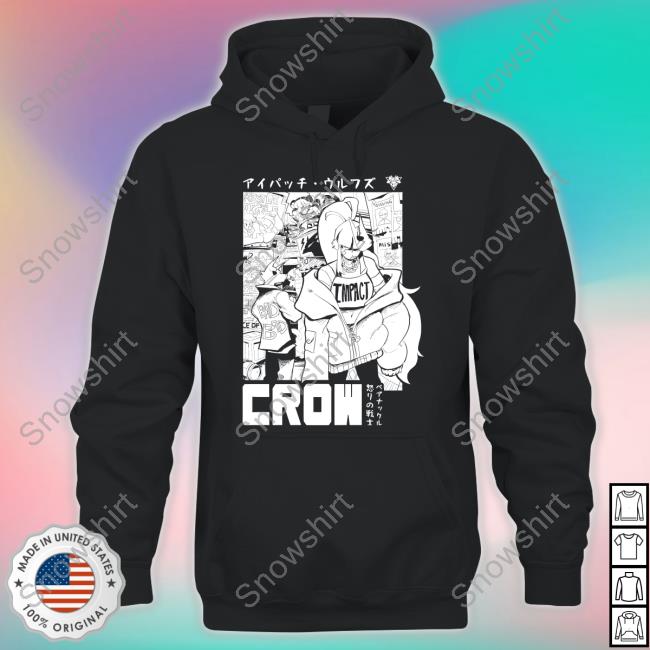 Eyepatch Wolf Crow T Shirt