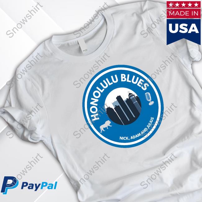 Official Athletelogos Detroit Honolulu Blue Logo Top Shirt