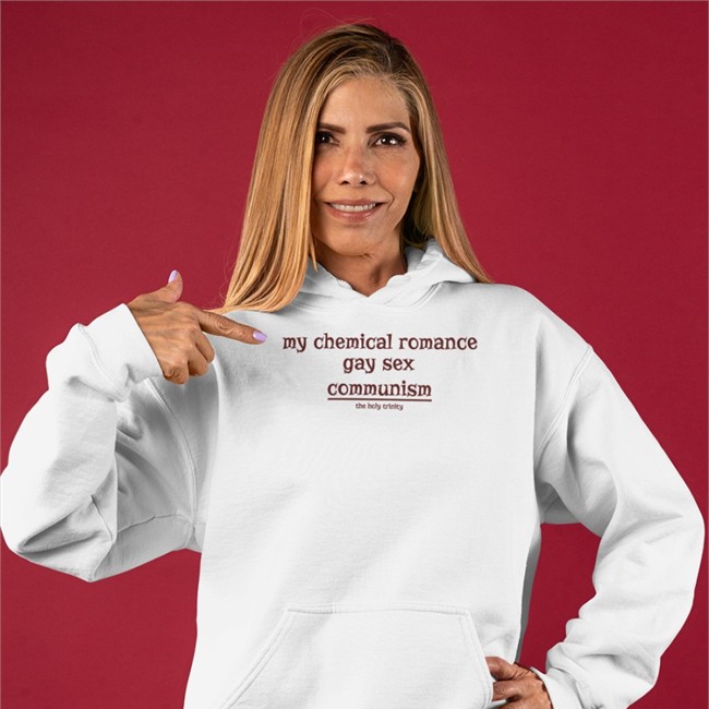 My Chemical Romance Gay Sex Communism The Holy Trinity Tank Top Grey My Chemical Romance Gay Sex Communism Shirt The Holy Trinity