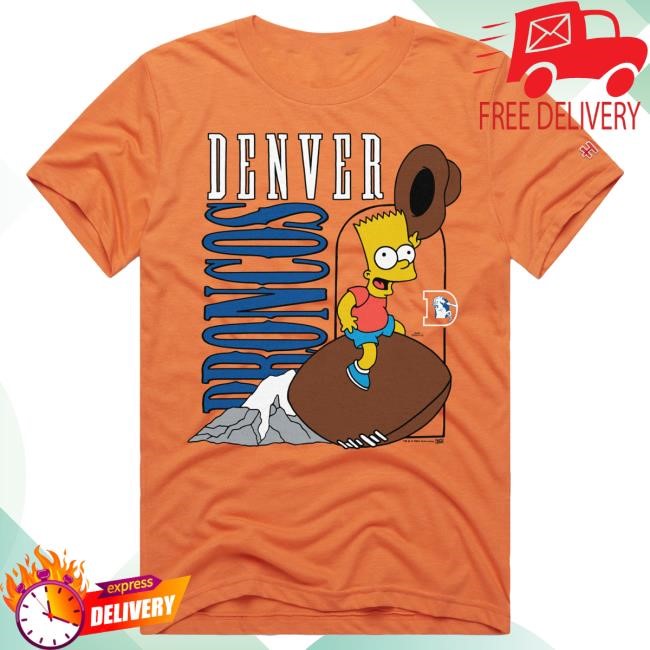 Official Denver Broncos Homage x The Simpsons Youth Tshirt - Orange