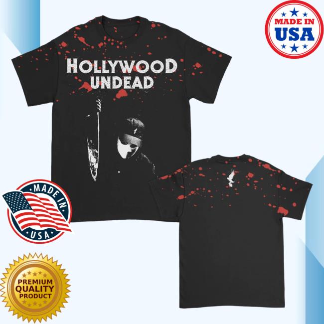 Official Hollywood Undead Merch Horror Blood Splatter Dye Tee