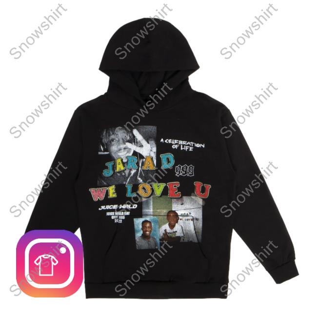 Official Juice Wrld 999Club Clothing Merch Store Shop Jarad Vip Hooded Sweatshirt