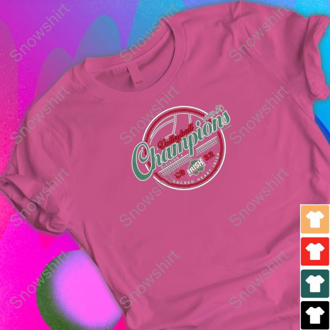 2022 MHSAA Volleyball D4 Champions Mt. Pleasant Sacred Heart Irish Tee Shirt