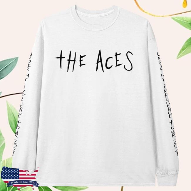 Official Merch Bar The Aces Store Under My Influence Tour Long Sleeve T-Shirts White MerchBar Shop