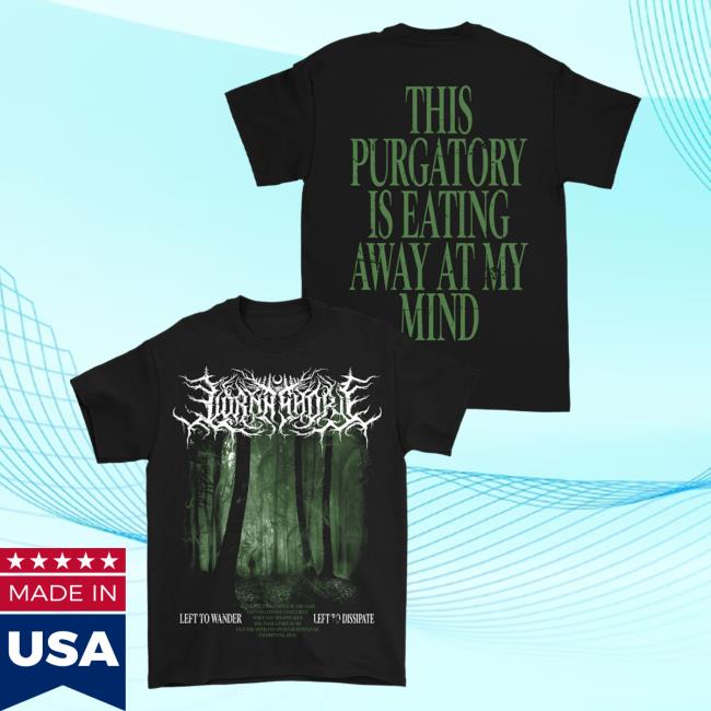 Official Lorna Shore Store Merch Lorna Shore This Purgatory Is Eating Away At My Mind Forest T-Shirts Black LornaShore