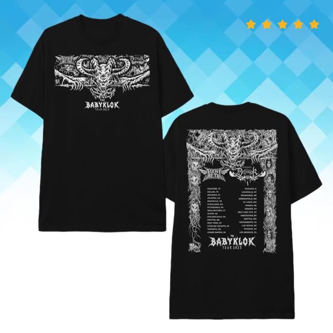 Official Baby Metal Merch Store BabyMetal "Babyklok" Shirts Baby Metal Apparel Clothing Shop