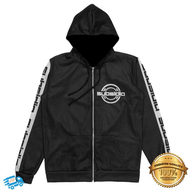 Official Excision Merch Bar Evolution 'Subsidia' Dye Sub Zip Sweatshirts - White MerchBar