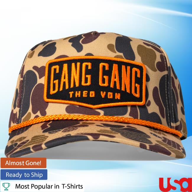 Official Theo Von Merch Store Gang Gang Camo Cap TheoVon