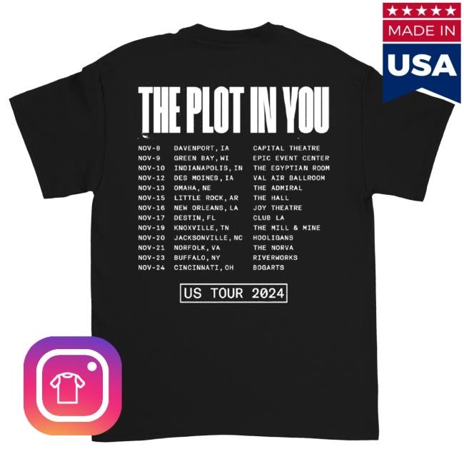 Official The Plot In You Clothing Store Merch Fall 2024 Tour T-Shirt