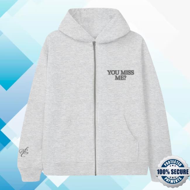 Official Sabrina Carpenter Merch Sabrina Carpenter Miss Me Zip Crewneck Sweatshirt SabrinaCarpenter