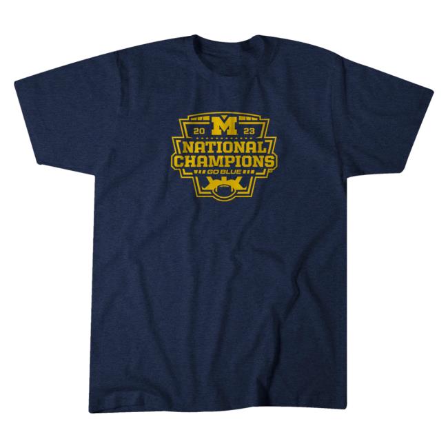 Official Breaking T Michigan Football: 2023 National Champions Logo T Shirt