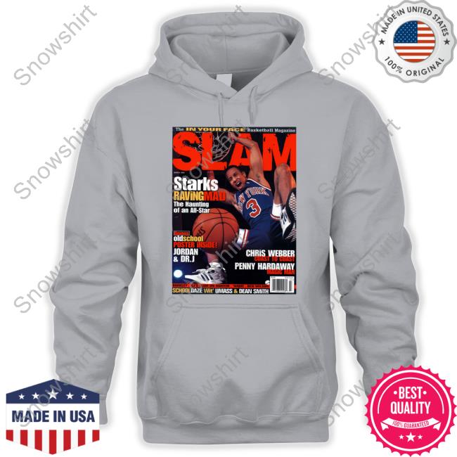 Jalen Brunson Wearing Slam Cover John Starks Raving Mad The Haunting Of An All Star T Shirt Official Slam Cover John Starks Shirts