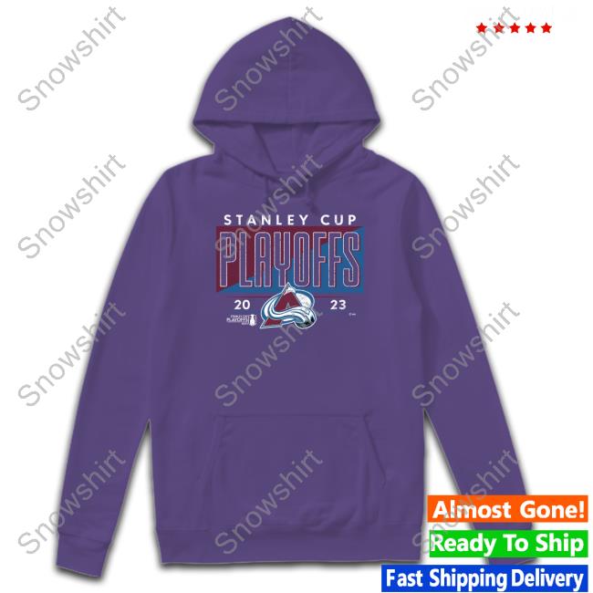 Stanley Cup Playoffs 2023 Colorado Avalanche Long Sleeved T Shirt Colorado Avalanche Stanley Cup Playoffs 2023 T Shirt Navy
