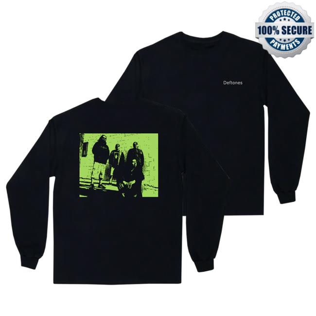 Official Deftones Merch Store Deftones Green Photo Long Sleeve Shirt Deftones Shop
