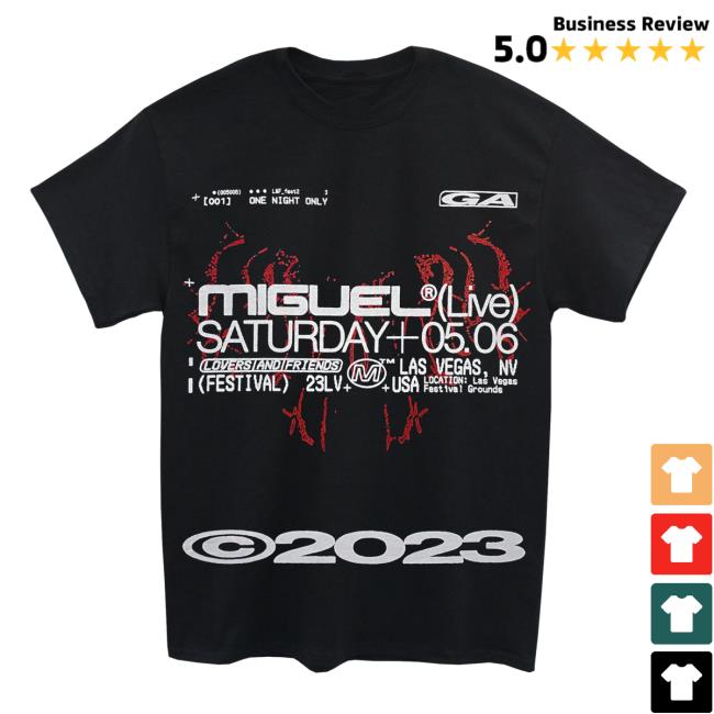 Official Miguel Merch Lovers And Friends Miguel Tshirt