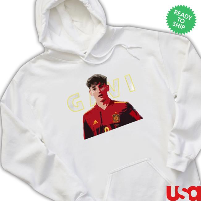 Top Gavi Football Crewneck Sweatshirt Top Gavi Football Hooded Sweatshirt