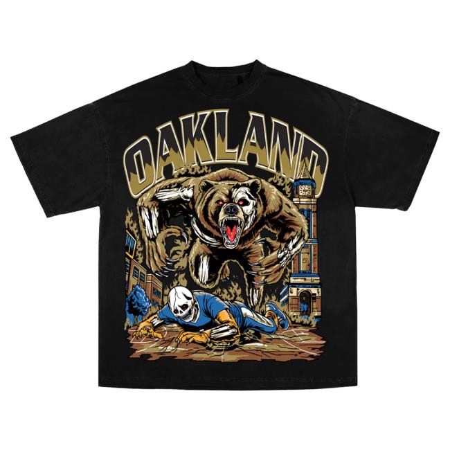 Official Sana Detroit Clothing Store Shop Sana X Oakland T-Shirt - Black SanaDetroit