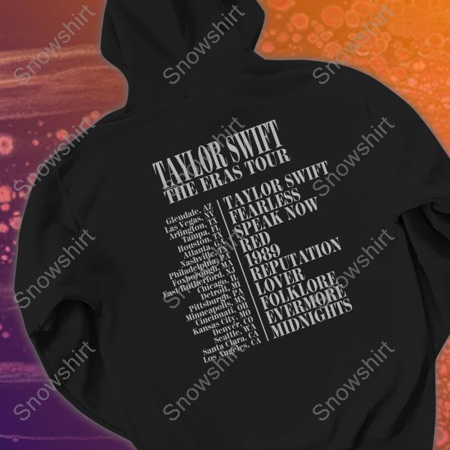Eras Tour Tank Top Taylor Swift The Eras Tour Black Tee
