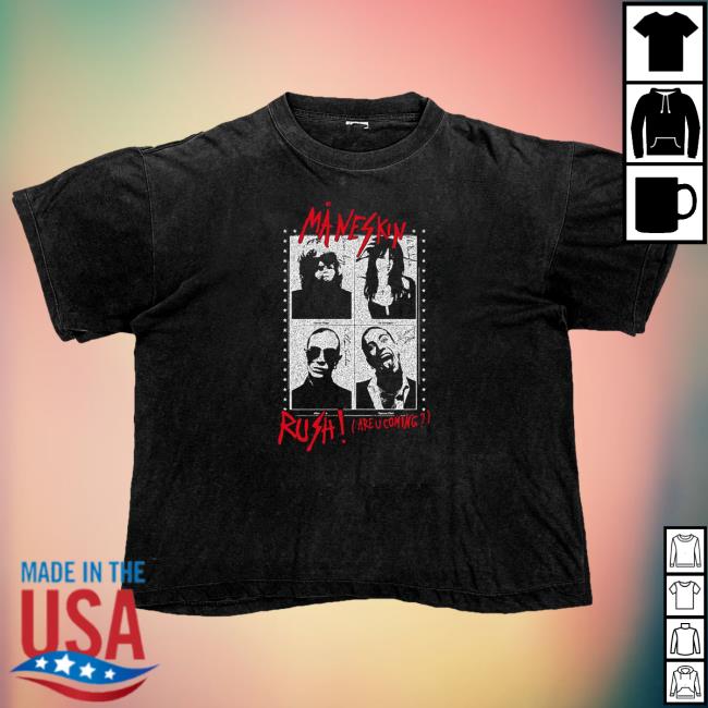 Official Maneskin Merch Store Maneskin RUSH! Black Shirt