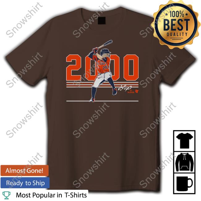 Official Breakingt Merch Jose Altuve 2000 Hits Shirt Jose Altuve 2000 Hits Tee Shirt