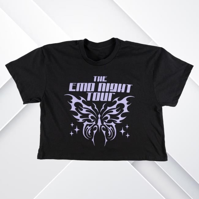 Official Emo Night Tour Butterfly Crop Top Shirts