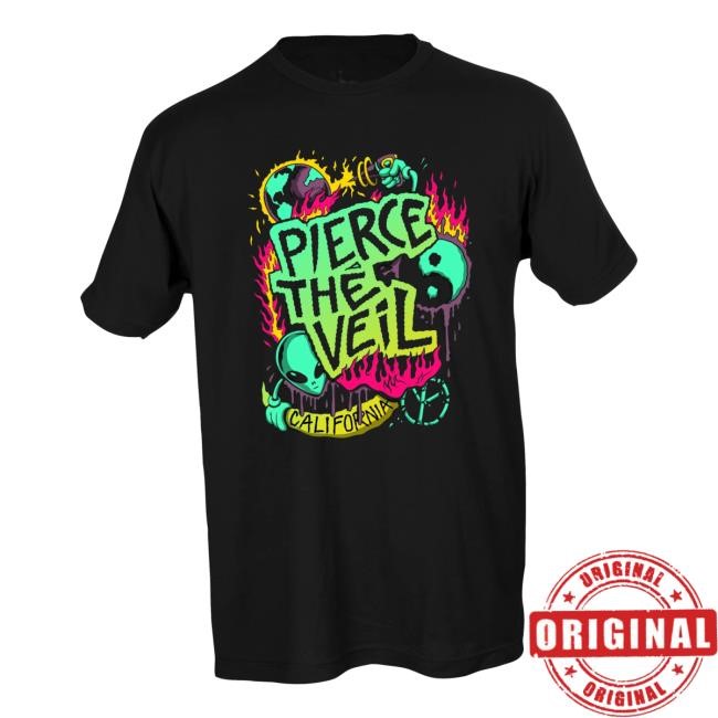 Official Pierce The Veil Merch Store - "Alien Peace" Tee Shirt - Pierce The Veil