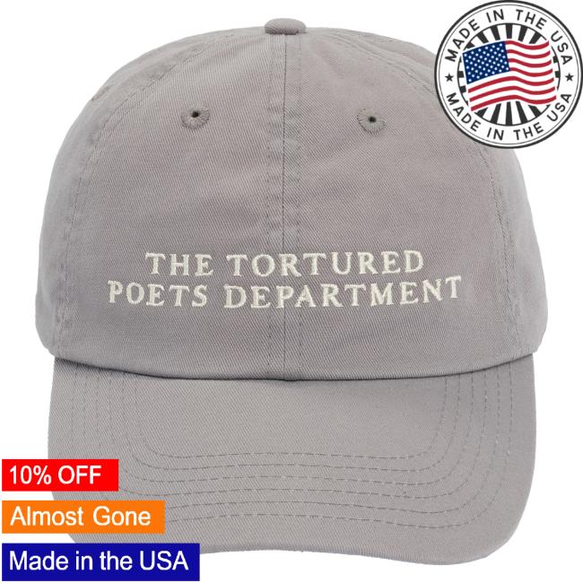 Official Taylor Swift Merch Store The Tortured Poets Department Gray Dad Cap Taylor Swift Apparel Clothing TaylorSwift