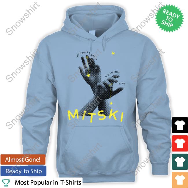 Official Body's Made Of Crushed Little Stars Tee Official Mitski Merch My Body's Made Of Crushed Little Stars Hands Tee