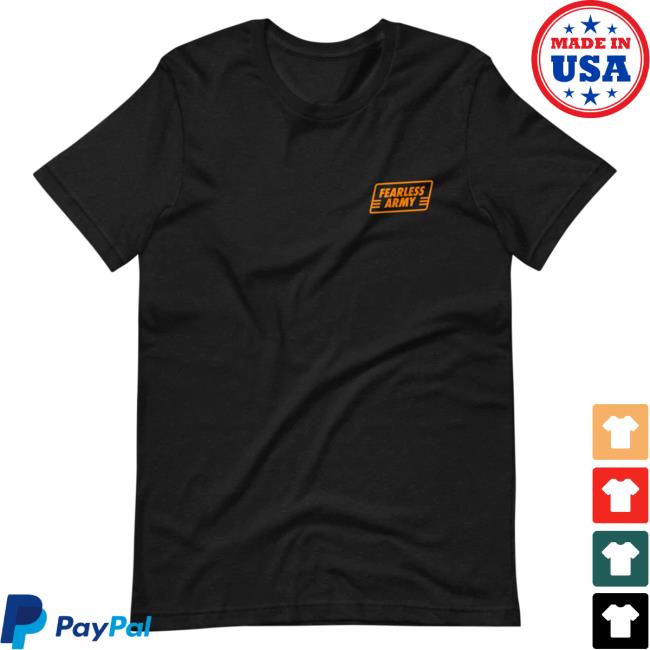 Official Glenn Beck Merch Store Fearless Army Front/Back T Shirt Glenn Beck Apparel Clothing Shop GlennBeck
