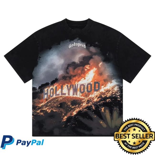 Official Godspeed Nyc Clothing Merch Hollywood Inferno Shirt (Black) Godspeed New York