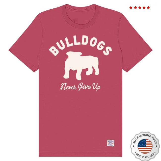 Vintage Navy Bulldogs Never Give Up Graphic Tee from Duke & Winston