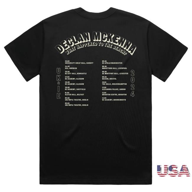 Dancing With The Cow UK 2024 Tour Tees (Black) Declan Mckenna Official