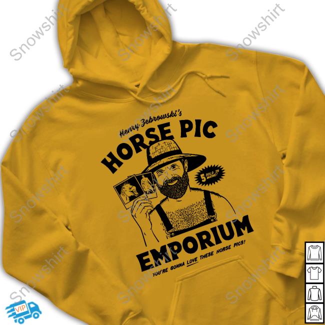 Henry Zebrowski's Horse Pics Emporium Tee Official Last Podcast On The Left Merch Henry Zebrowski's Horse Pics Emporium Tee