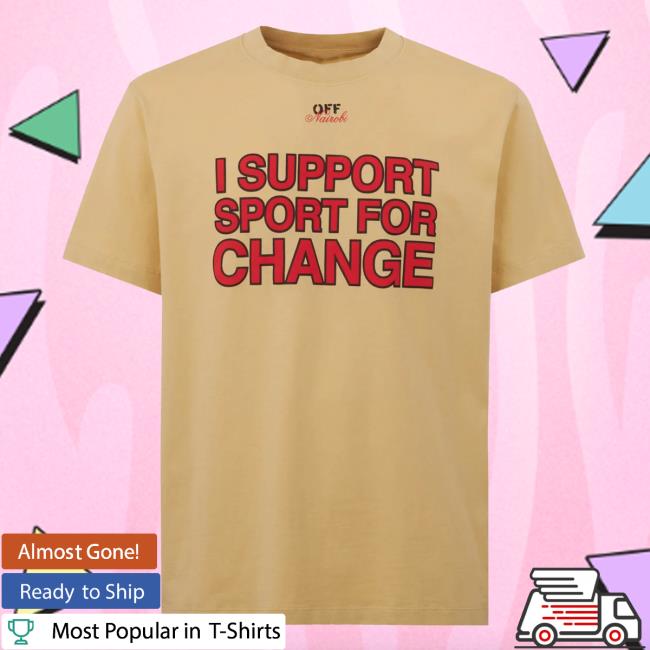 Official Off-White X Ac Milan Top Shirt - I Support Sport For Change